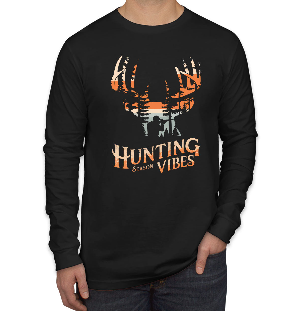 Hunting Season Vibes Men's Long Sleeve Shirt