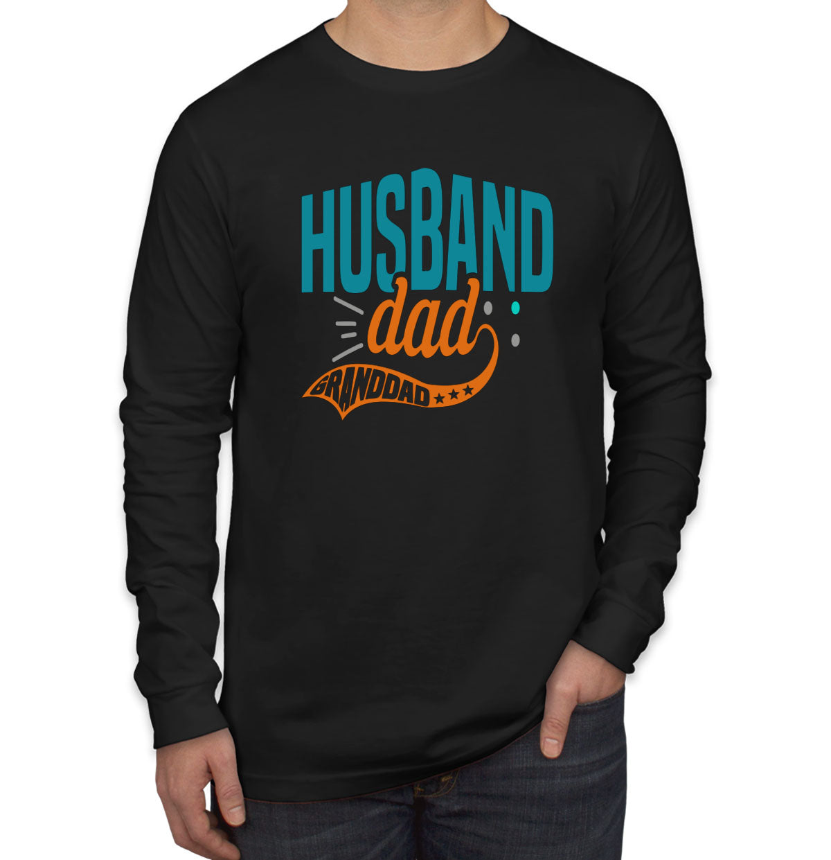 Husband Dad Granddad Father's Day Men's Long Sleeve Shirt