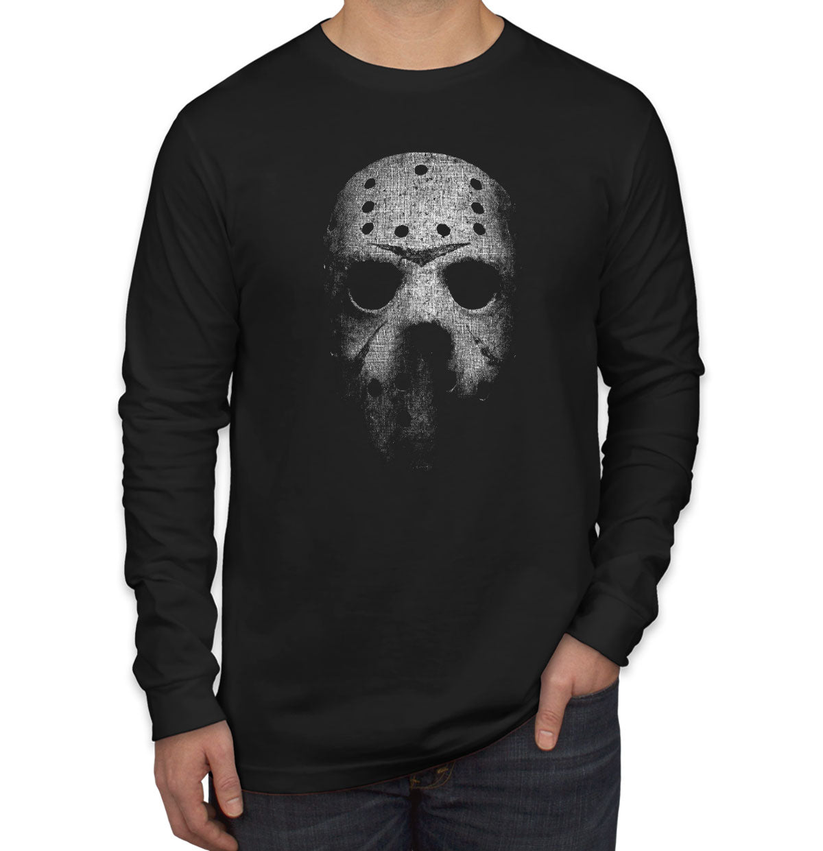 Jason Face Halloween Men's Long Sleeve Shirt