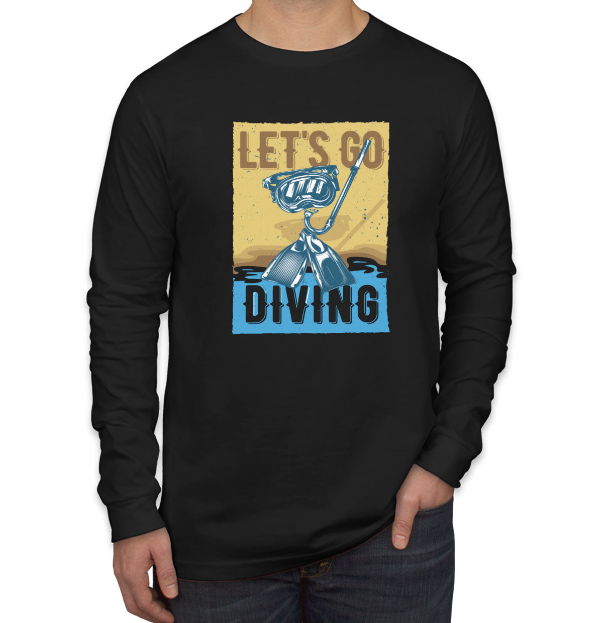 Let's Go Diving Men's Long Sleeve Shirt