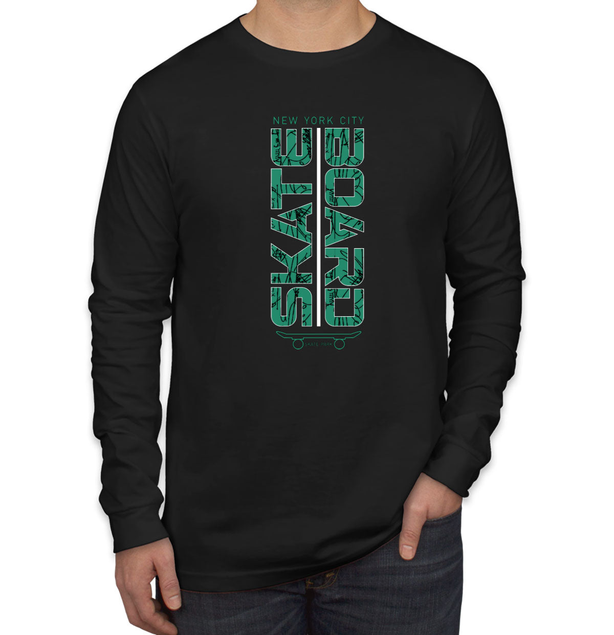 New York Skate Board Men's Long Sleeve Shirt