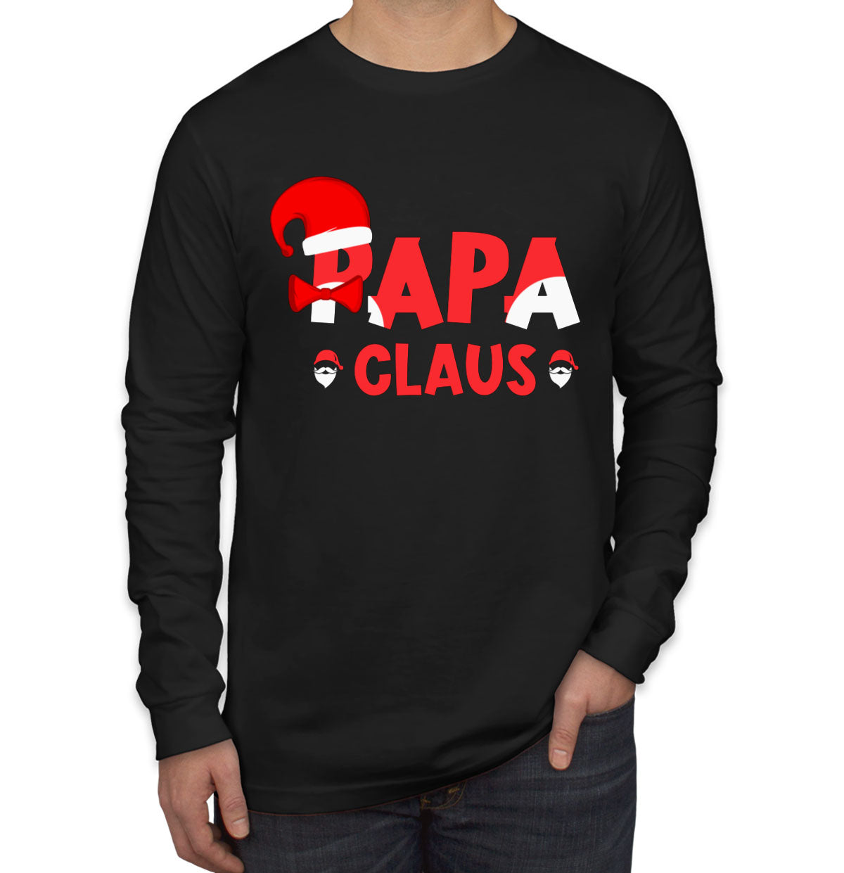 Papa Claus Christmas Men's Long Sleeve Shirt