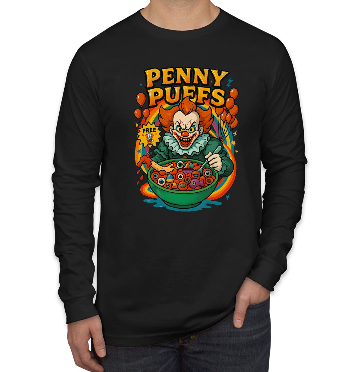 Penny Puffs Halloween Men's Long Sleeve Shirt