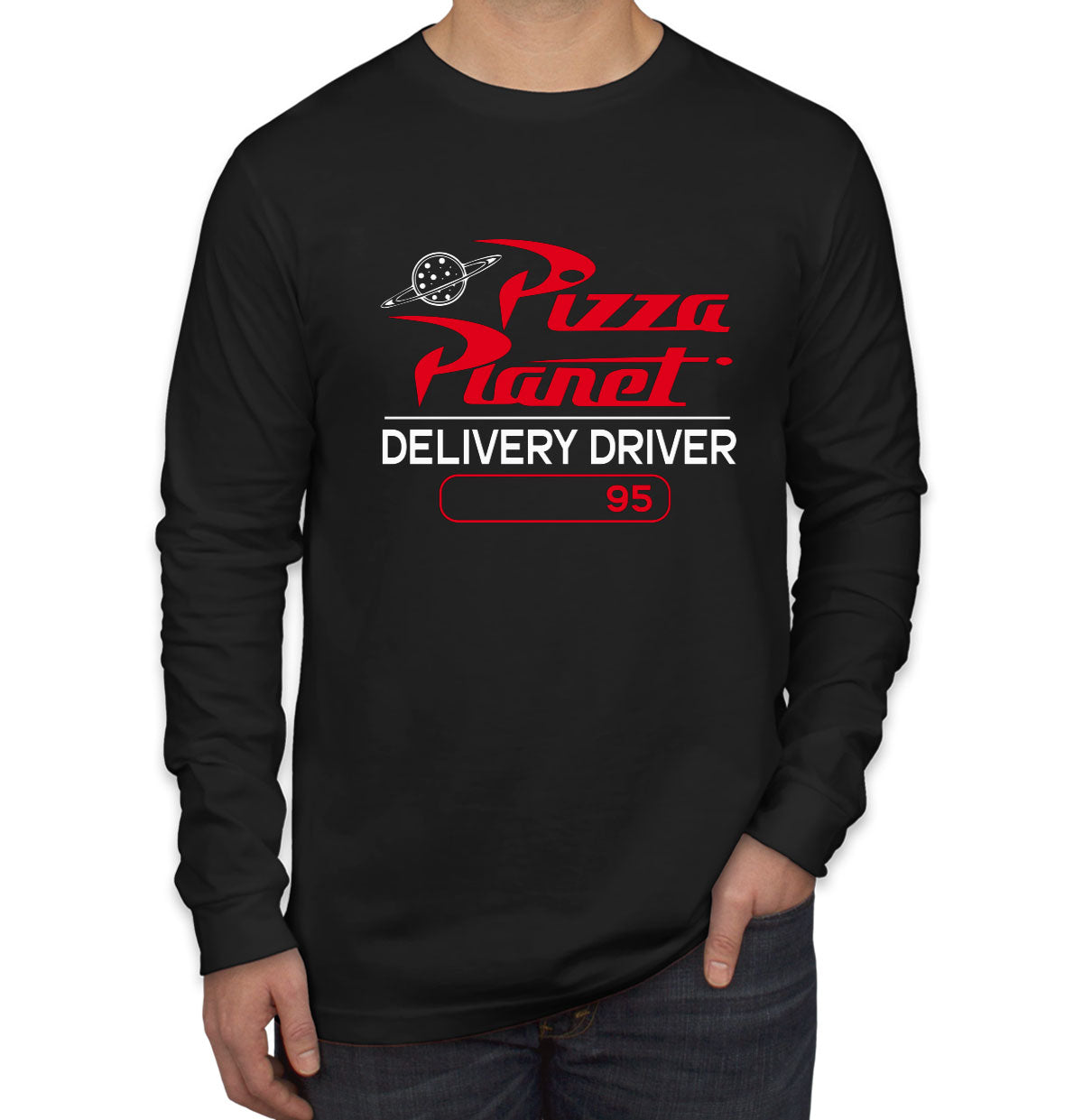 Pizza Planet Delivery Driver Men's Long Sleeve Shirt