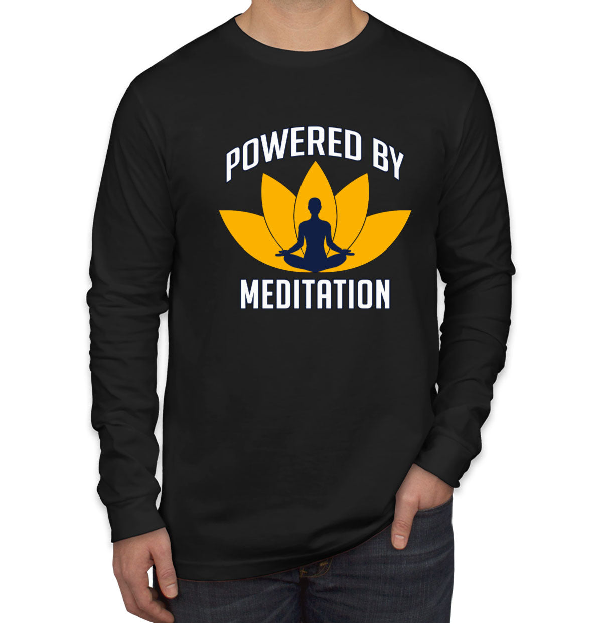 Powered By Meditation Men's Long Sleeve Shirt