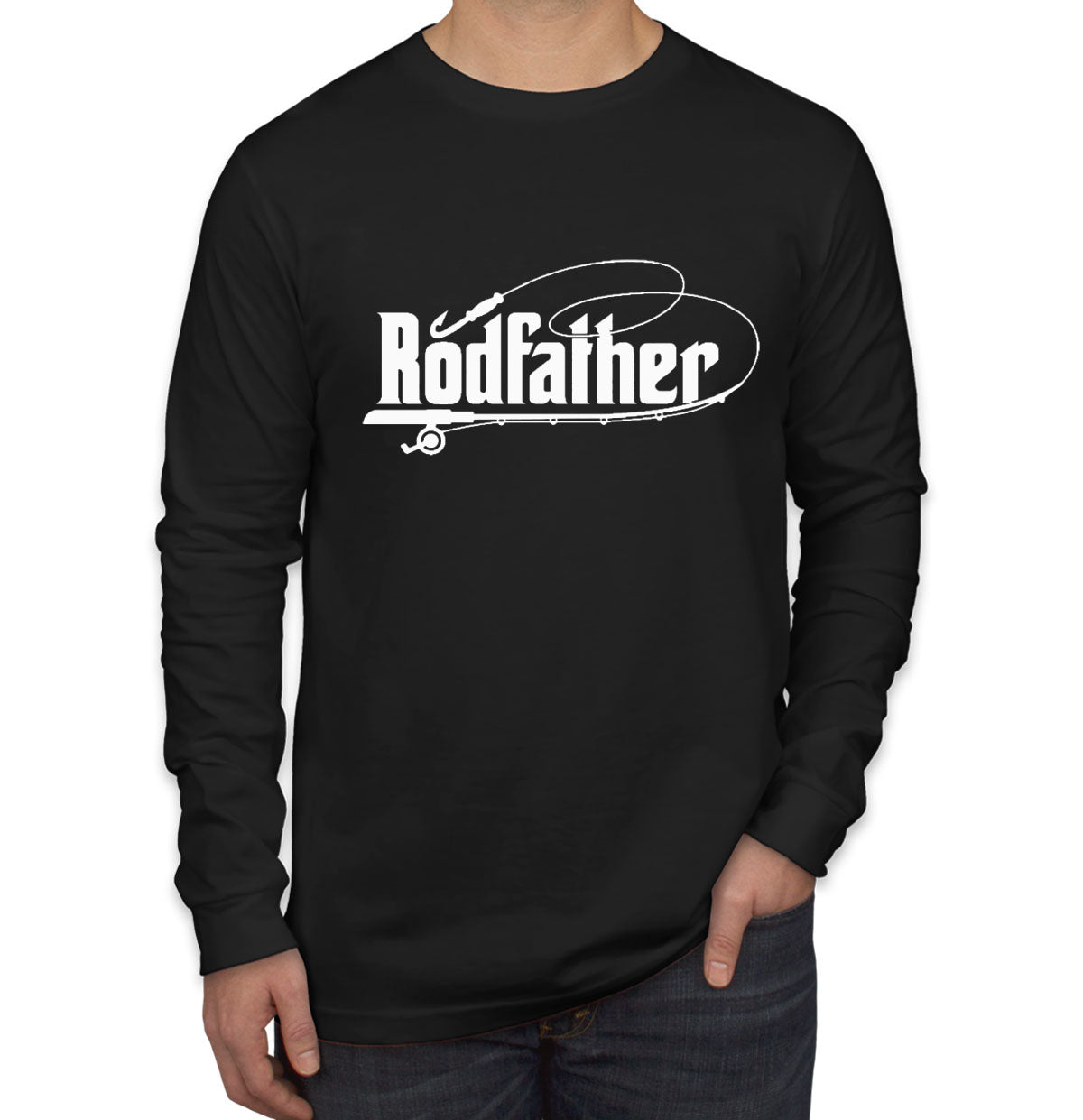 Rodfather Fishing Father's Day Men's Long Sleeve Shirt