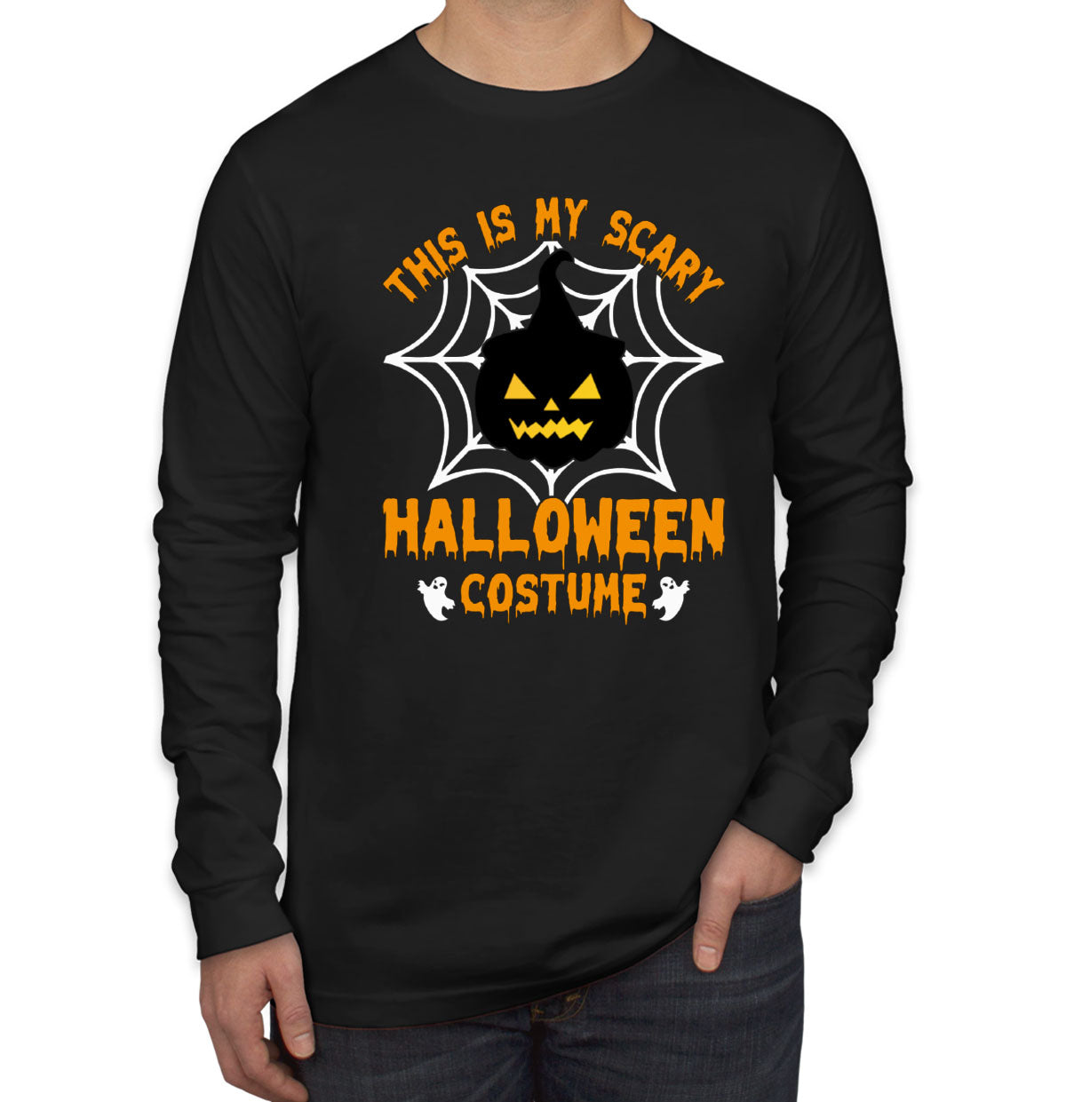 This Is My Scary Halloween Costume Men's Long Sleeve Shirt