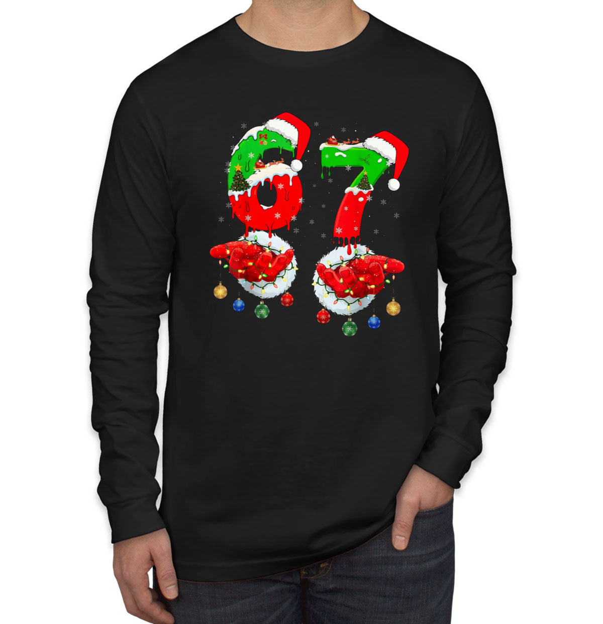 67 Sixty Seven Christmas Men's Long Sleeve Shirt