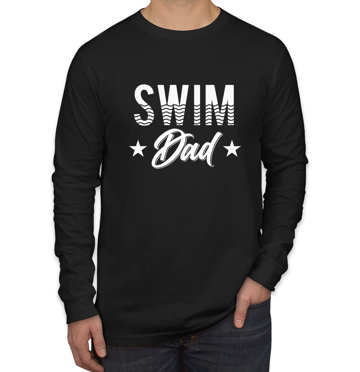 Swim Dad Men's Long Sleeve Shirt
