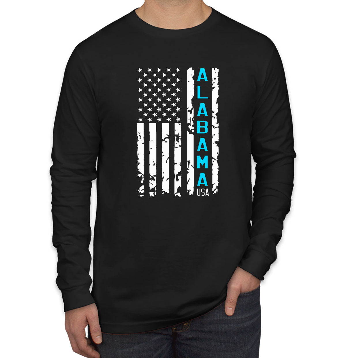 Alabama American Flag Long Sleeve Shirt