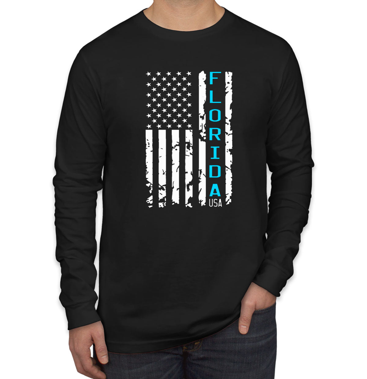 Florida American Flag Long Sleeve Shirt