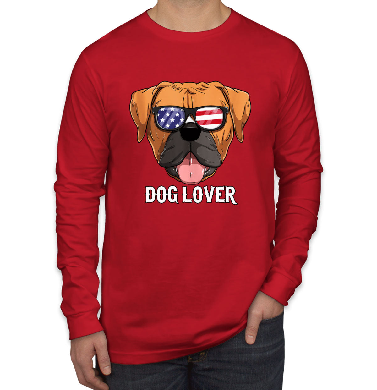 American Boxer Dog Lover Long Sleeve Shirt