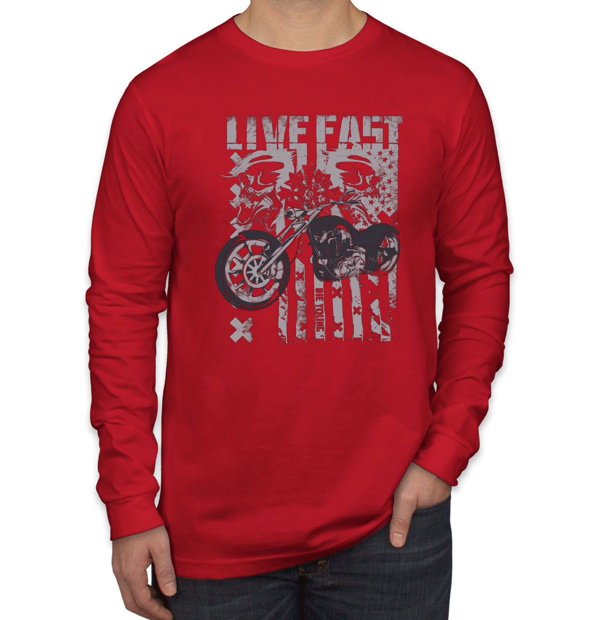 Live Fast Die Young Men's Long Sleeve Shirt