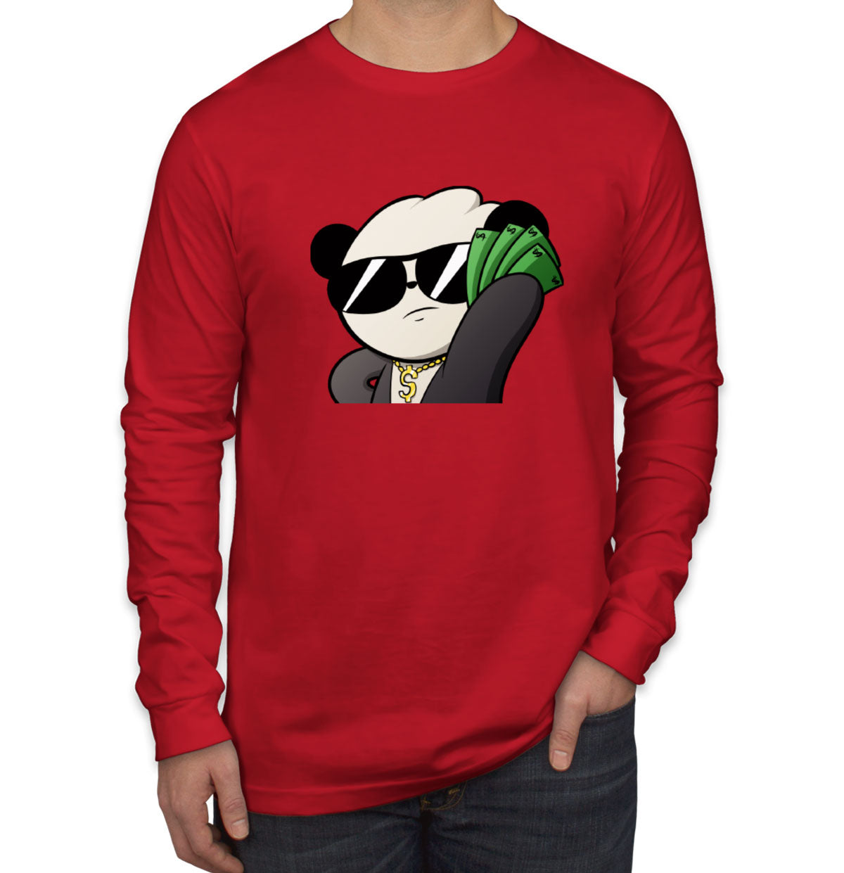 Panda Money Men's Long Sleeve Shirt