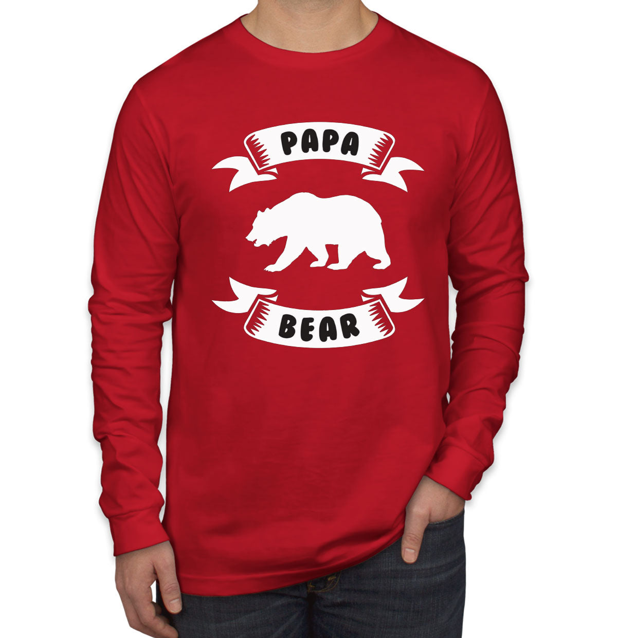 Papa Bear Men's Long Sleeve Shirt