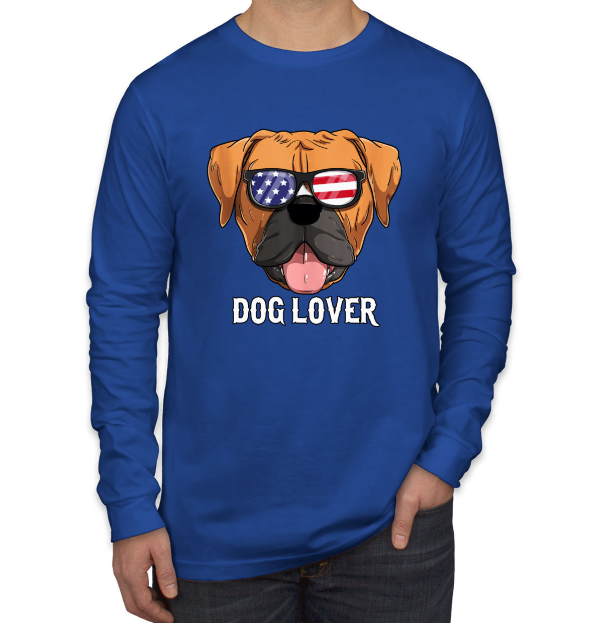 American Boxer Dog Lover Long Sleeve Shirt