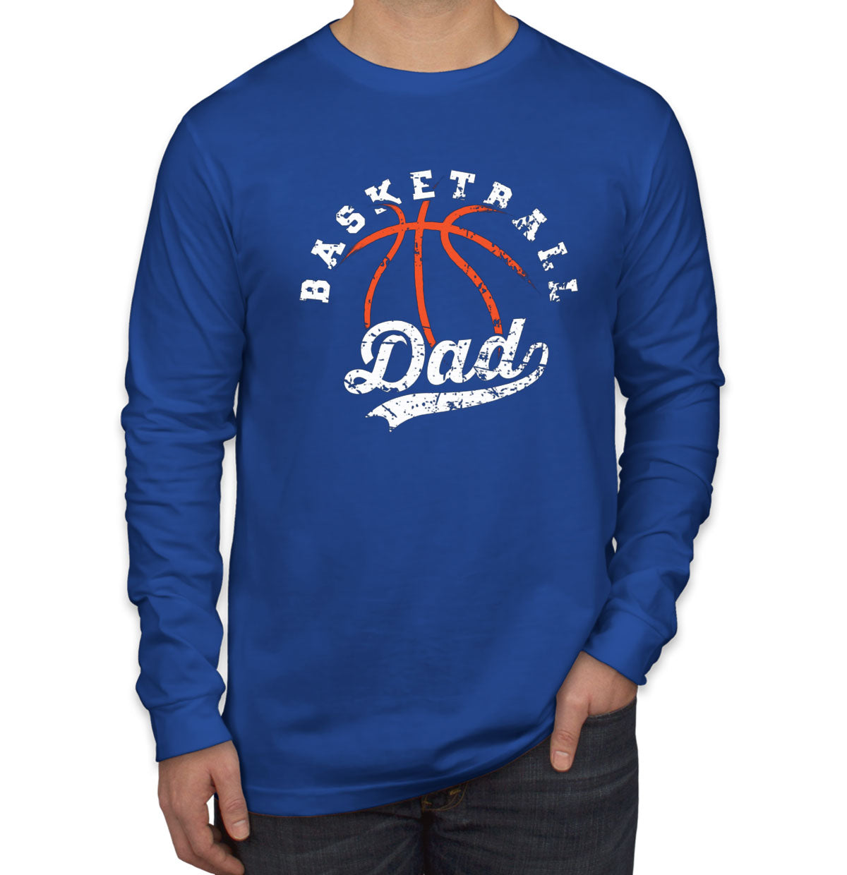 Basketball Dad Vintage Men's Long Sleeve Shirt