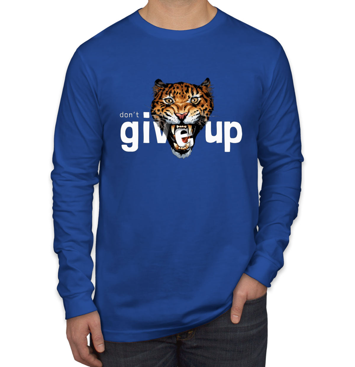 Don't Give Up Men's Long Sleeve Shirt