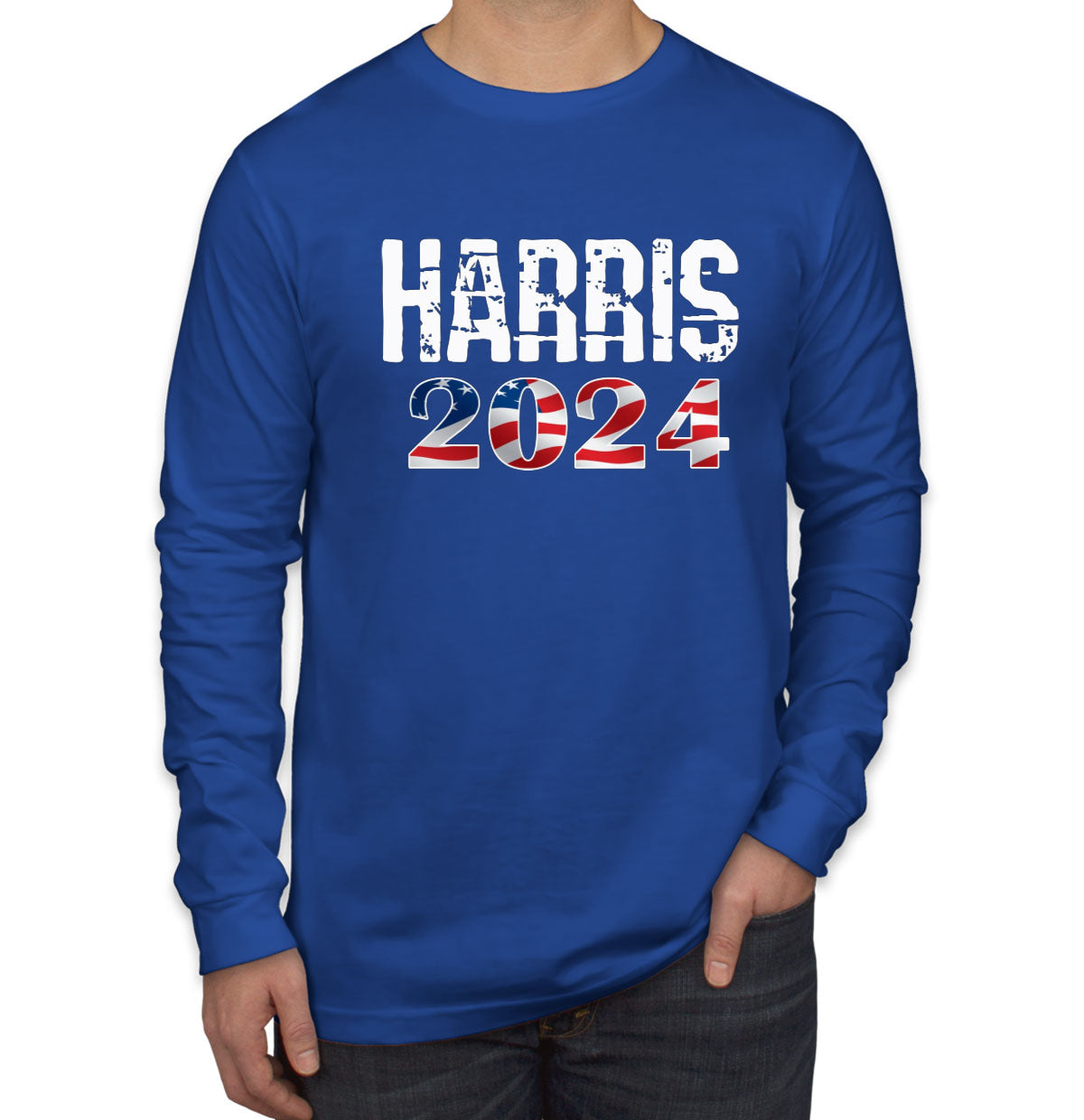 Kamala Harris 2024 Presidential Election Men's Long Sleeve Shirt