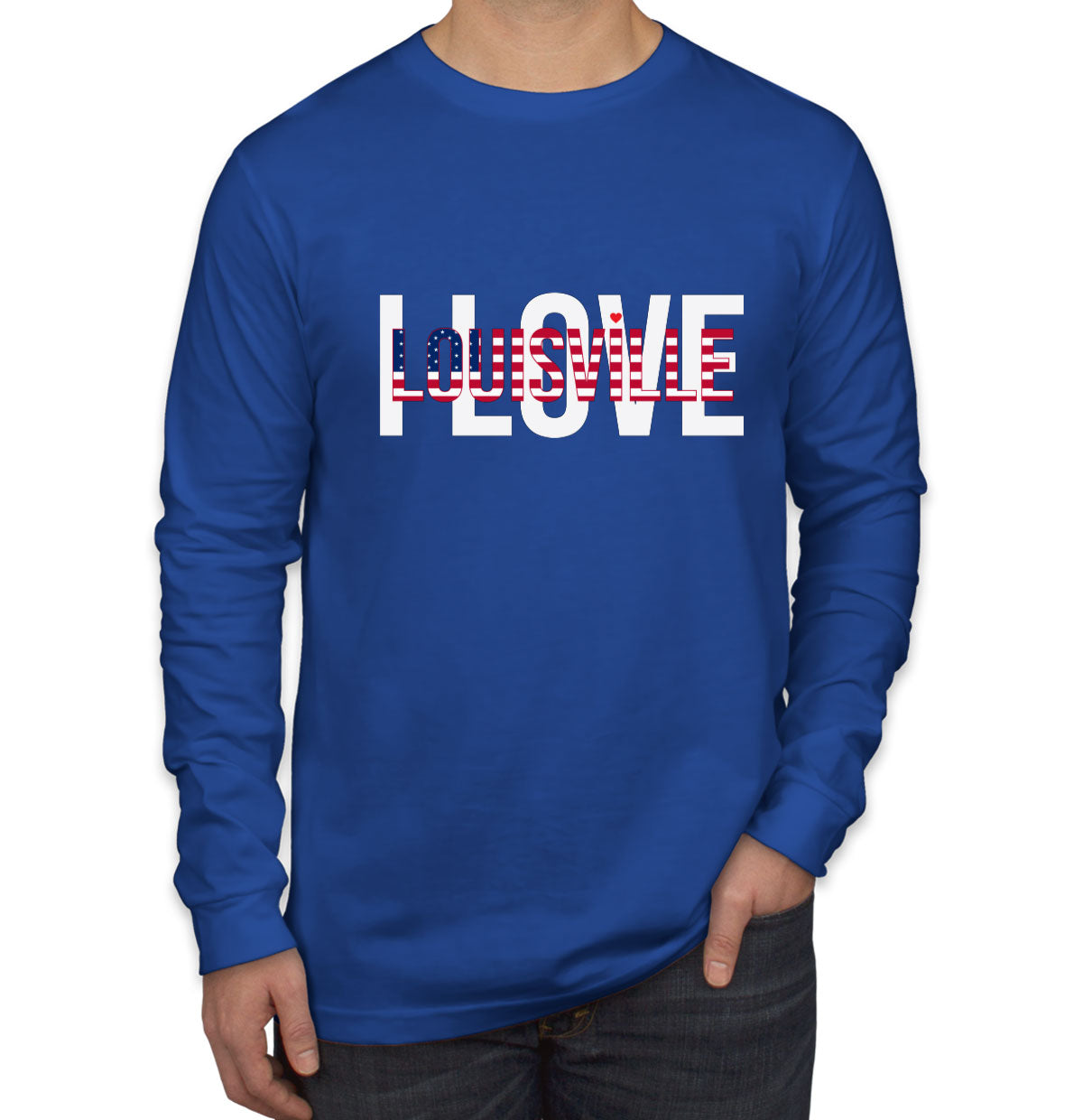 I Love Louisville Men's Long Sleeve Shirt