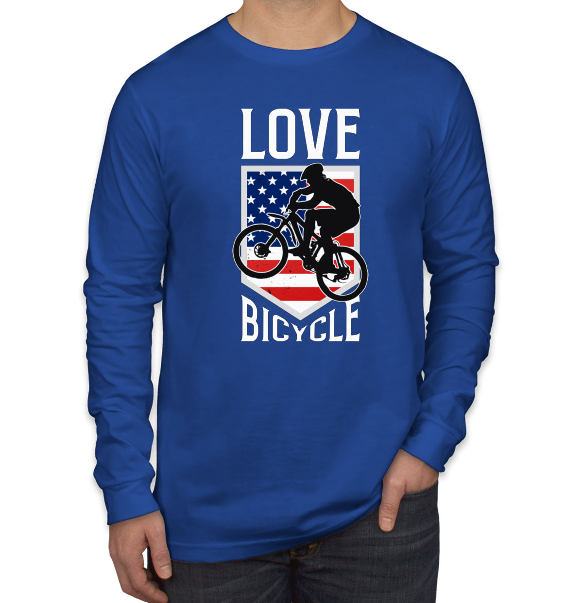 Love Bicycle Men's Long Sleeve Shirt