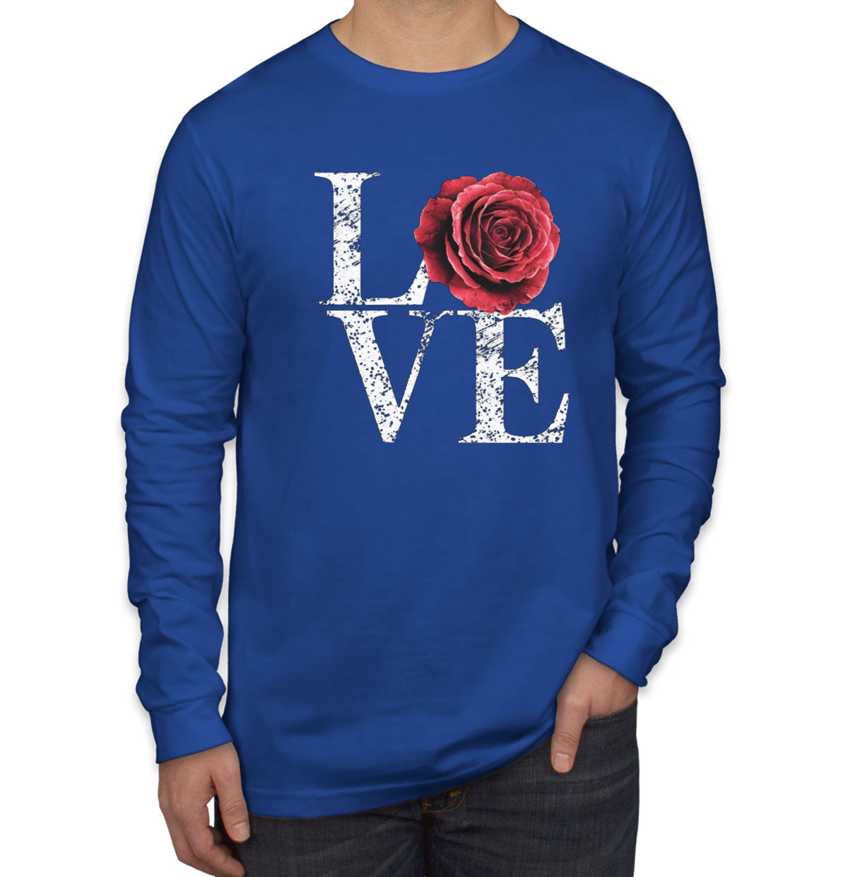 Love Rose Men's Long Sleeve Shirt