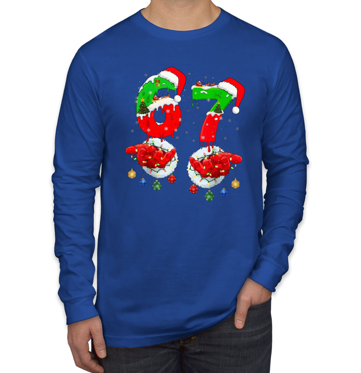 67 Sixty Seven Christmas Men's Long Sleeve Shirt