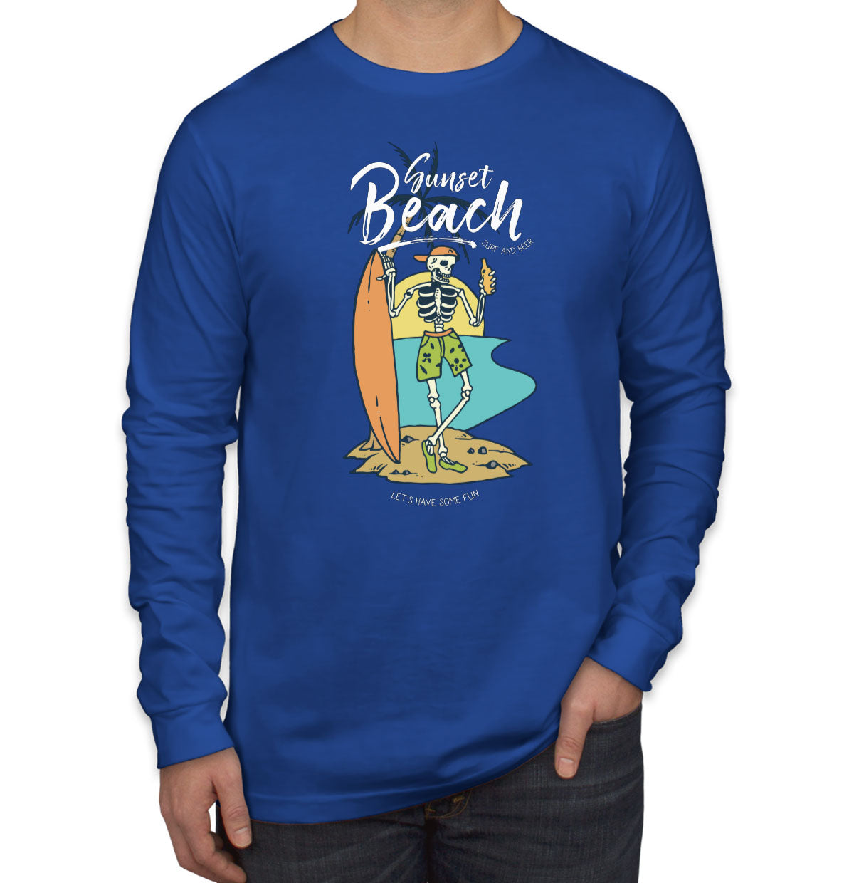 Sunset Beach Men's Long Sleeve Shirt