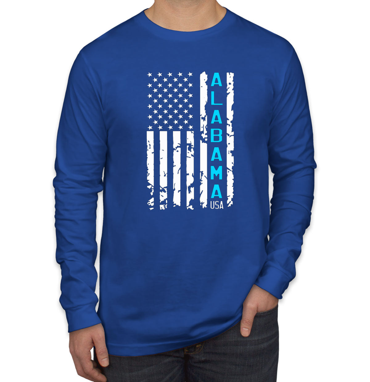 Alabama American Flag Long Sleeve Shirt