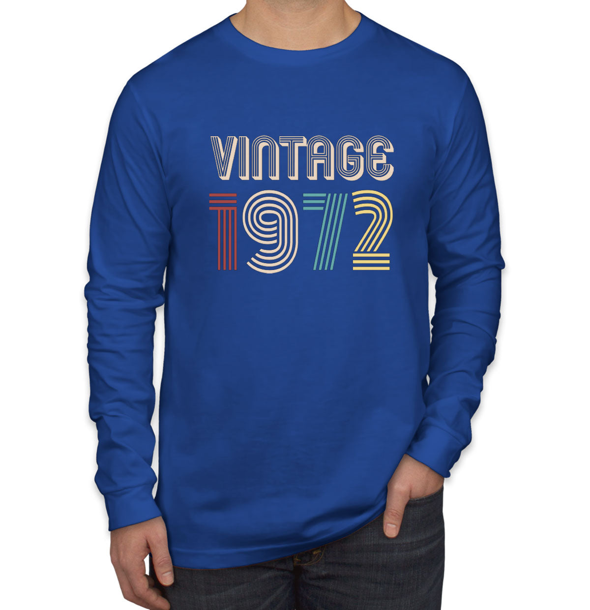 Vintage [Custom Year] Retro Birthday Men's Long Sleeve Shirt