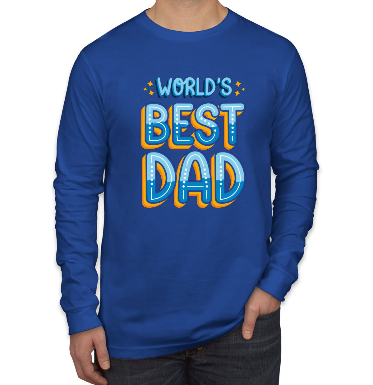 World's Best Dad Father's Day Men's Long Sleeve Shirt