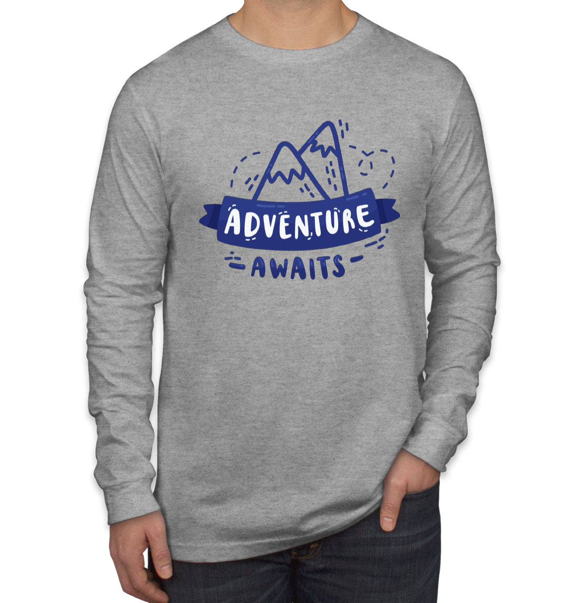 Adventure Awaits Men's Long Sleeve Shirt