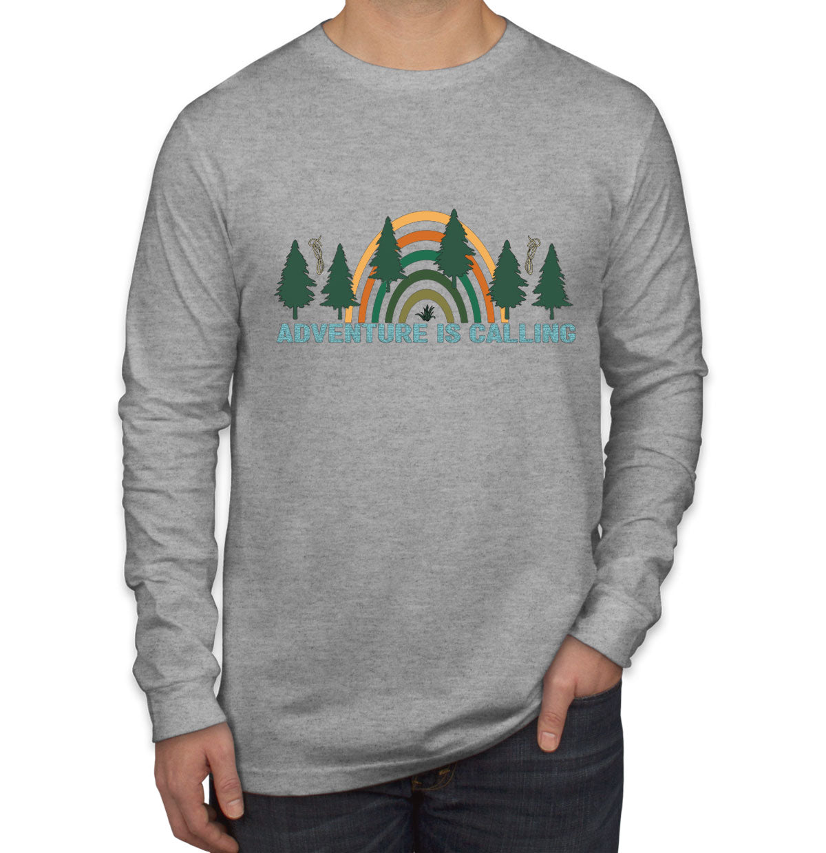 Adventure Is Calling Camp Men's Long Sleeve Shirt