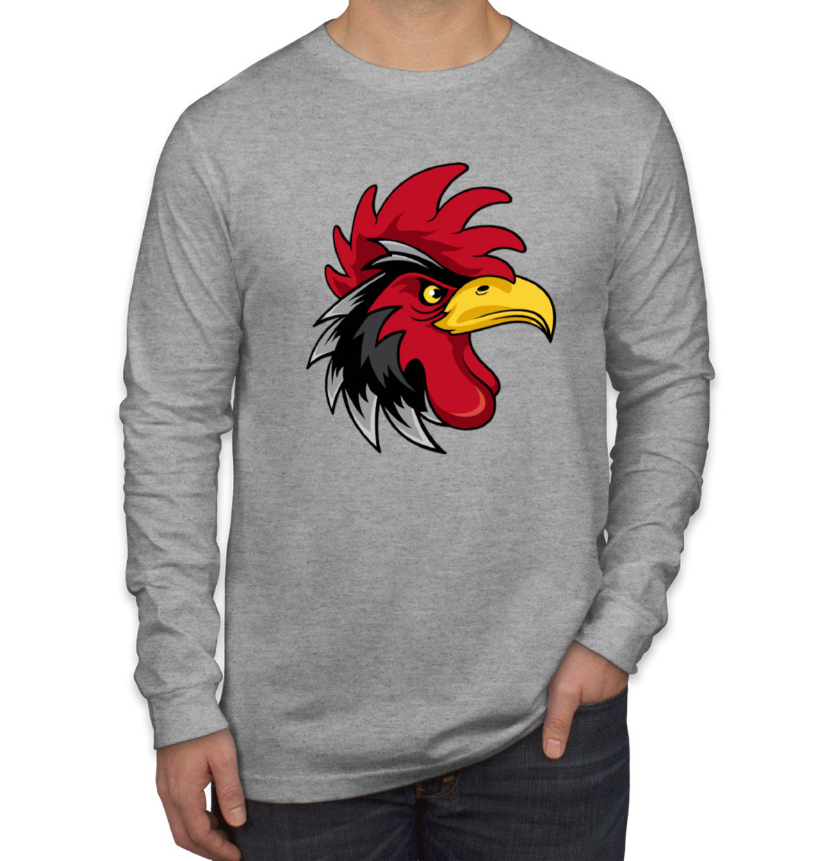 Angry Rooster Men's Long Sleeve Shirt