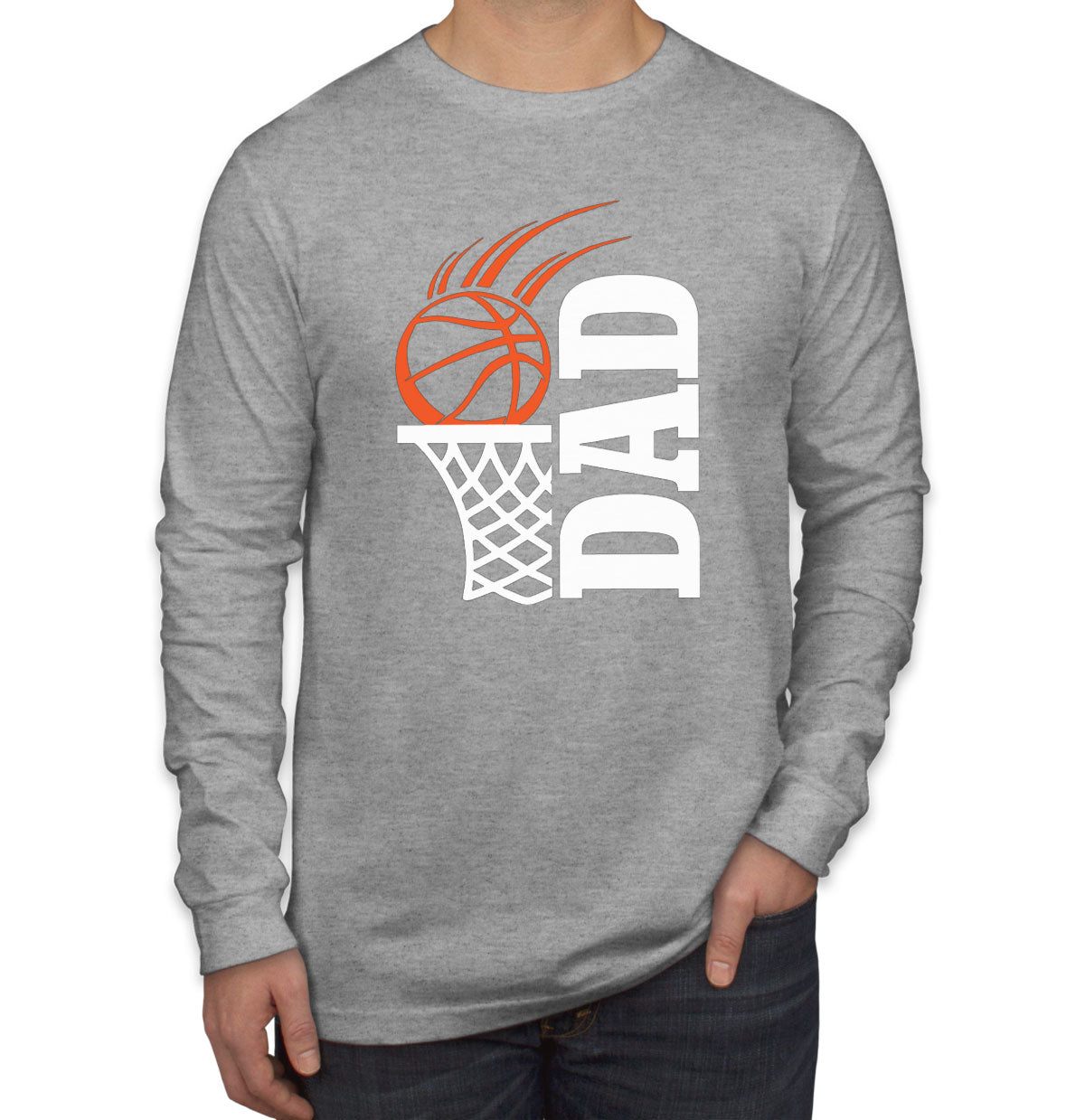 Basketball Dad Men's Long Sleeve Shirt