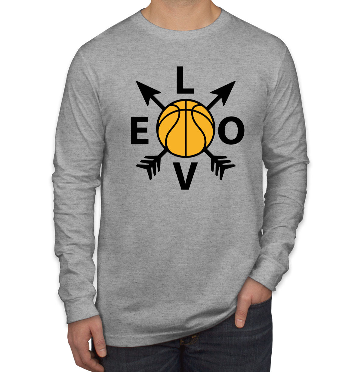 Basketball Love Men's Long Sleeve Shirt