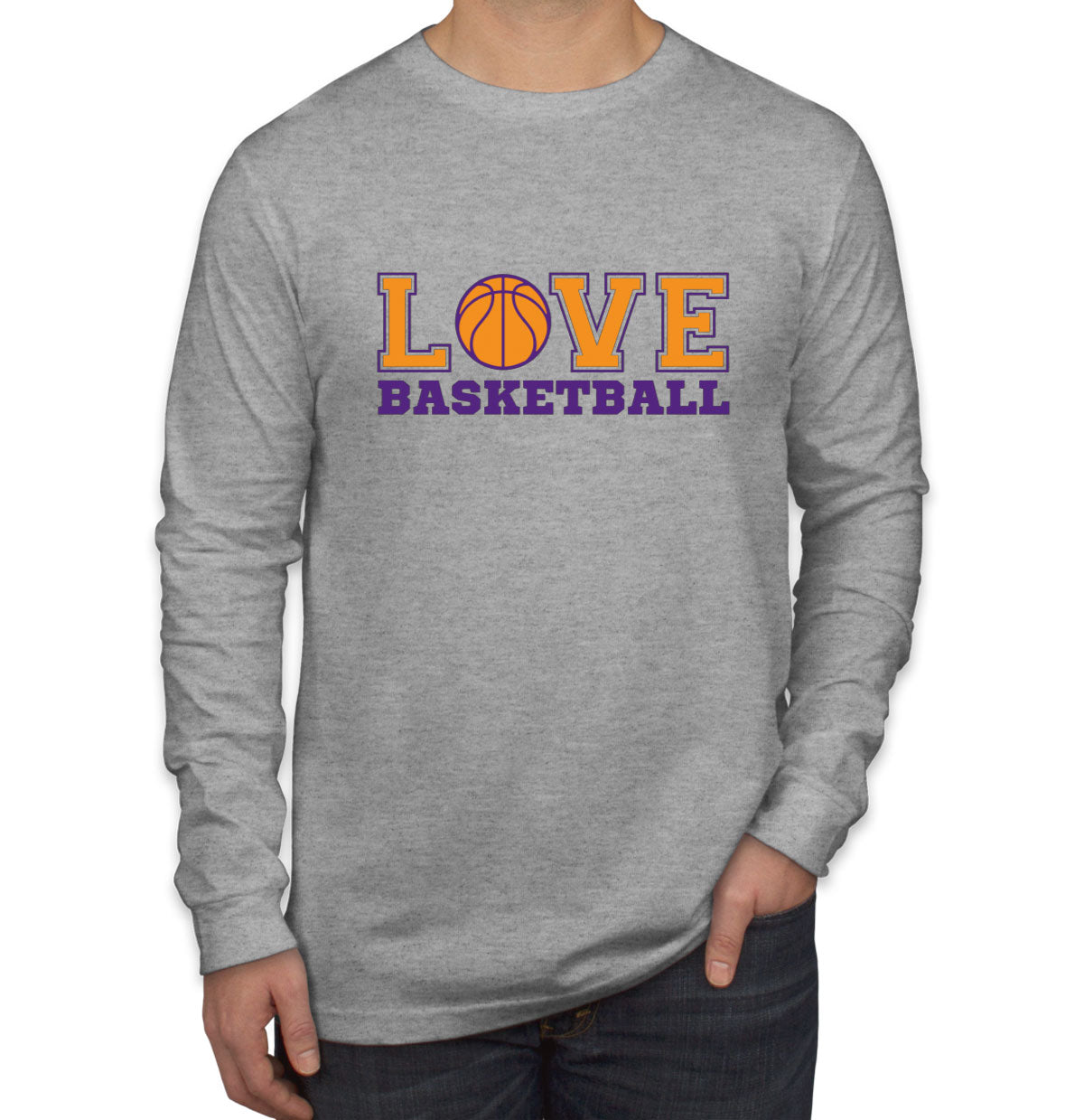 Basketball Love Men's Long Sleeve Shirt