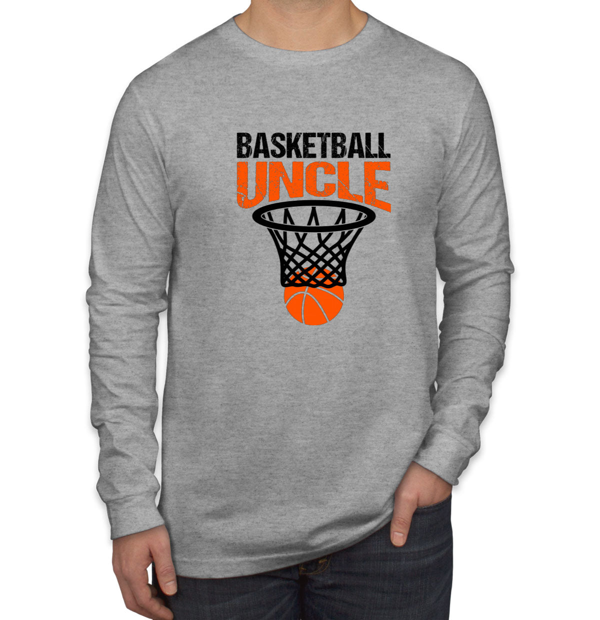 Basketball Uncle Men's Long Sleeve Shirt