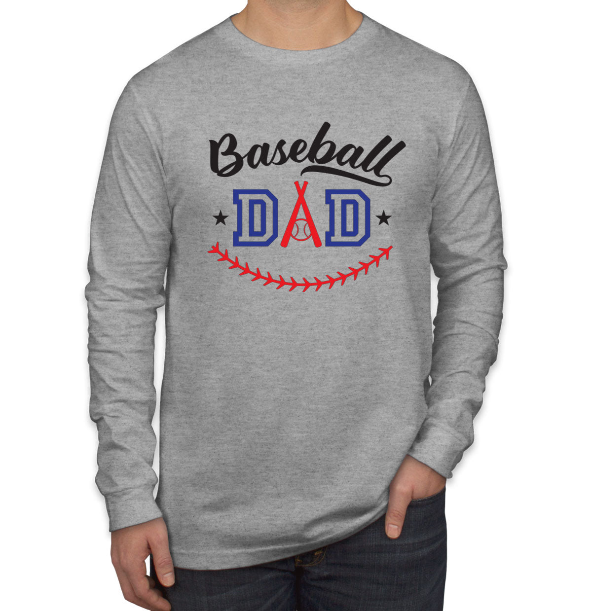 Baseball Dad Men's Long Sleeve Shirt