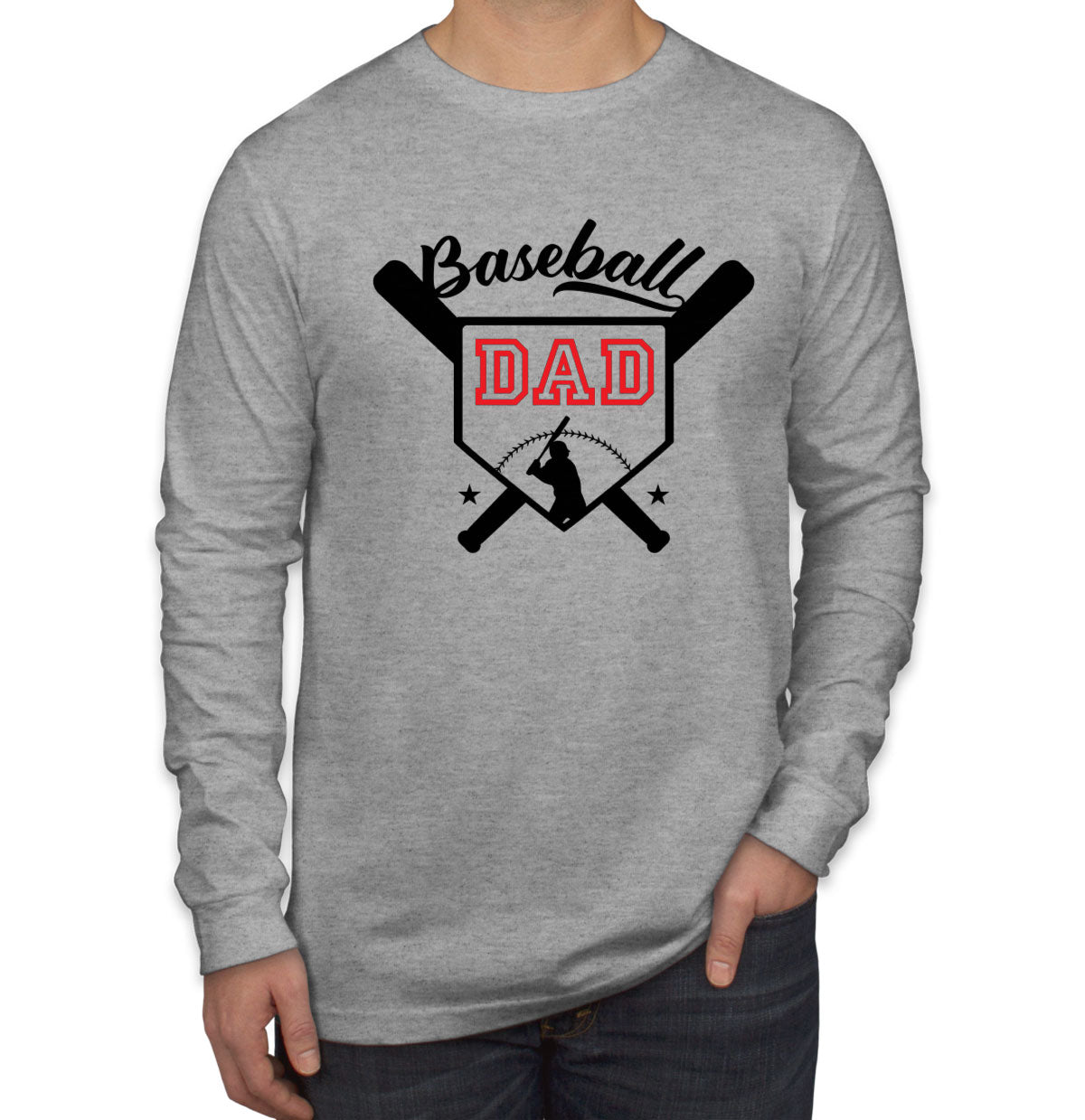 Baseball Dad Men's Long Sleeve Shirt