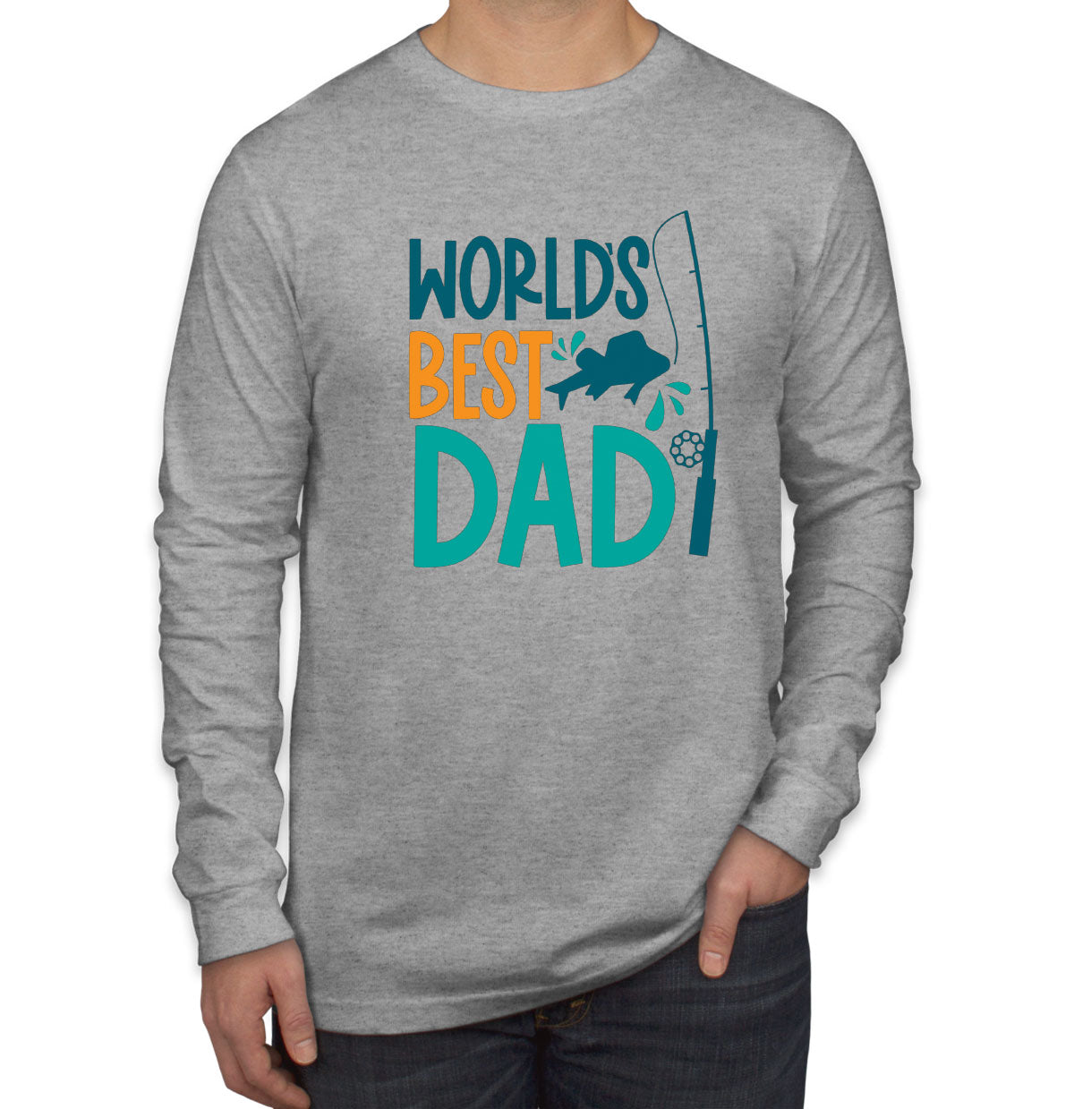 World's Best Dad Father's Day Men's Long Sleeve Shirt