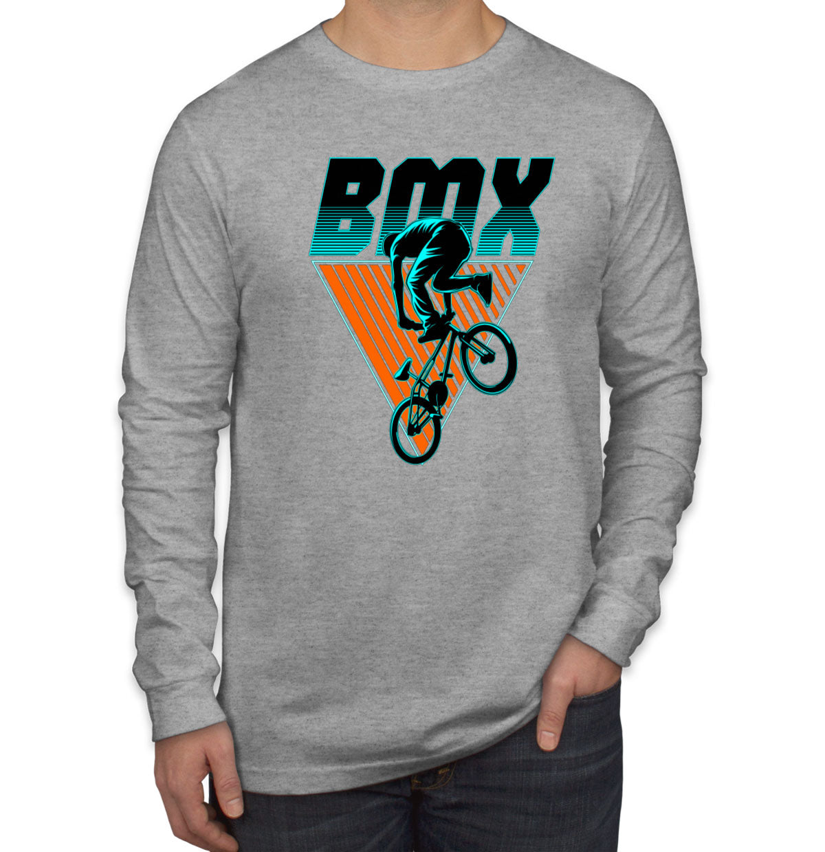 BMX Bicycle Men's Long Sleeve Shirt