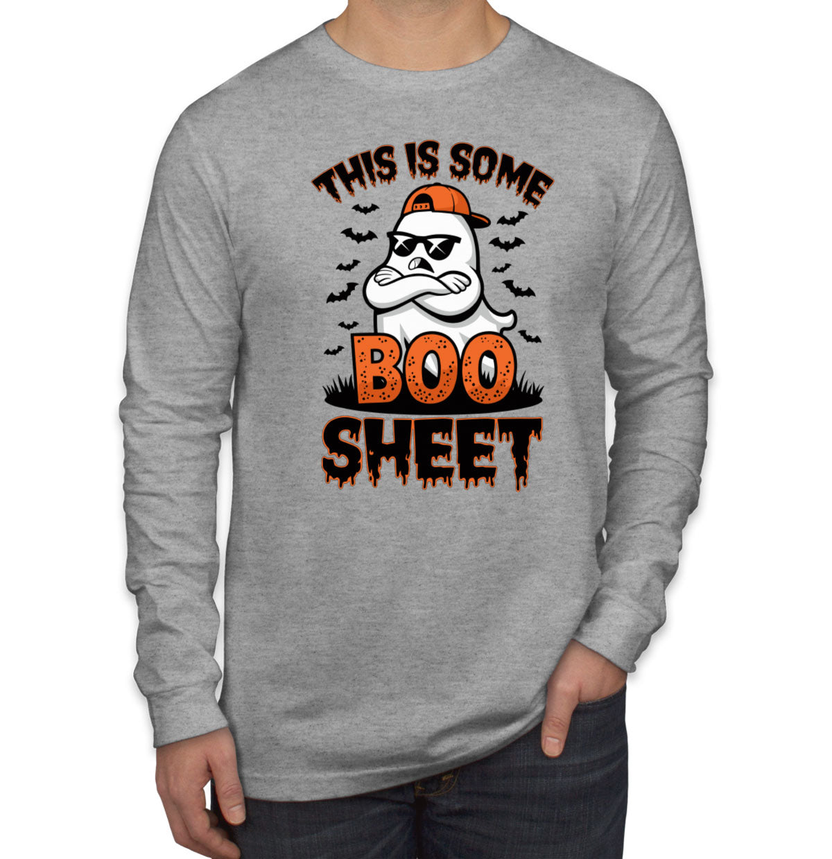 This Is Some Boo Sheet Halloween Men's Long Sleeve Shirt