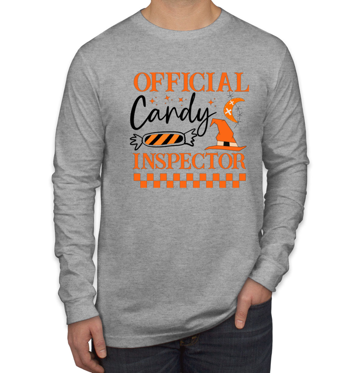 Official Candy Inspector Halloween Men's Long Sleeve Shirt