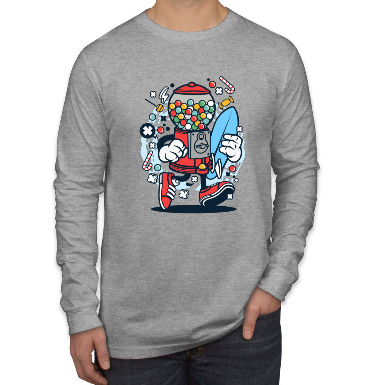 Candy Machine Surfer Men's Long Sleeve Shirt