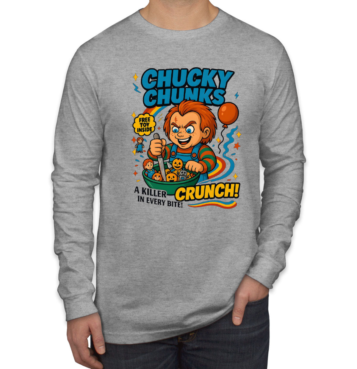 Chucky Chuncks Halloween Men's Long Sleeve Shirt