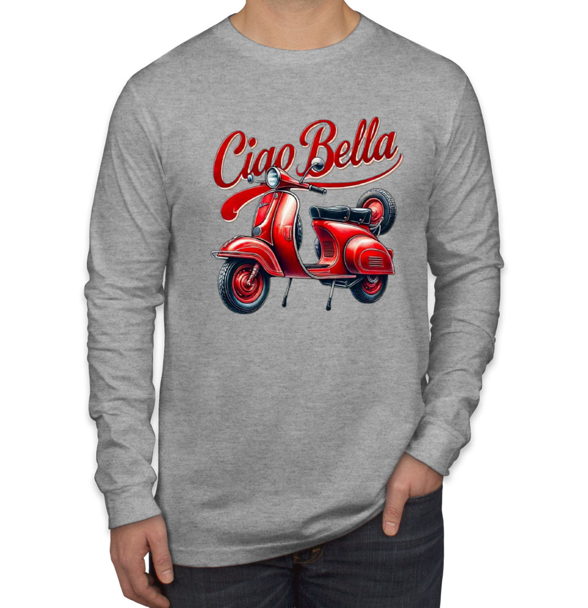 Ciao Bella Red Bike Men's Long Sleeve Shirt