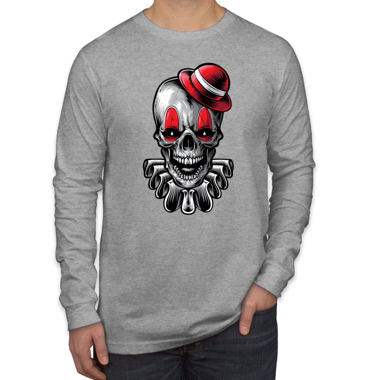 Clown Skull Men's Long Sleeve Shirt