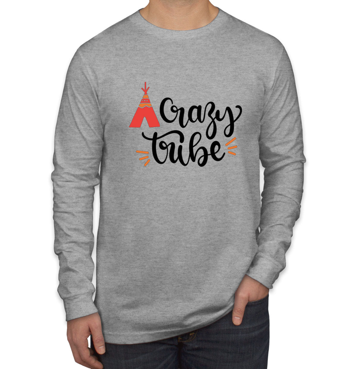 Crazy Tribe Camping Men's Long Sleeve Shirt