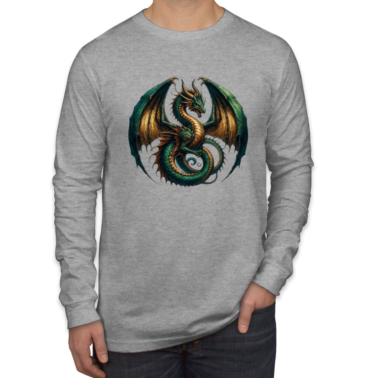 Fantasy Dragon Men's Long Sleeve Shirt